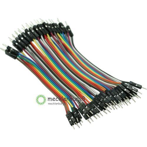 40PCS 10CM 2.54MM Row Male to Male Dupont Cable Breadboard Jumper Wire For arduino