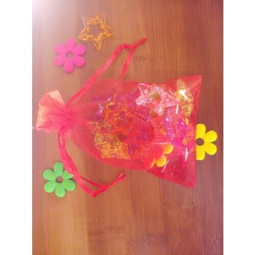 50pcs 17*23cm Pure Red Organza Gift Bag Jewelry Packaging Display Bags Drawstring Pouch For Bracelets/necklace Mini Yarn Bag