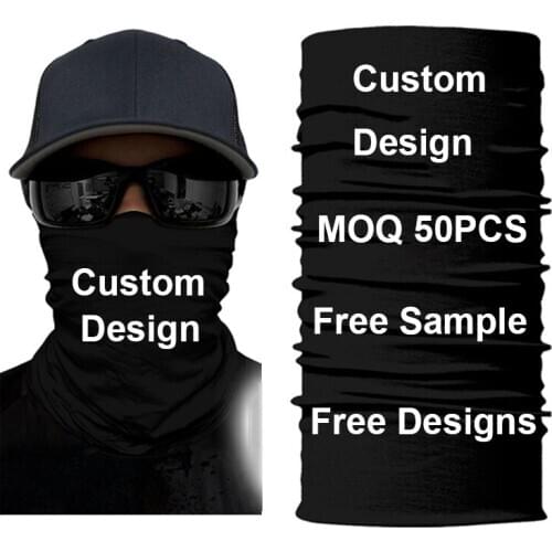 Custom Mascarillas Tube Bandana Face Mask Hiking Scarf Buff Bandanas Face Shield Headband Ski Balaclava Black Lives Matter 50PCS