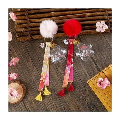 Tian Ci Guan Fu Xieling Sanlang Flower Design 21cm Acrylic Keychain Keyring 6543 Figure Cosplay Pendant Gifts