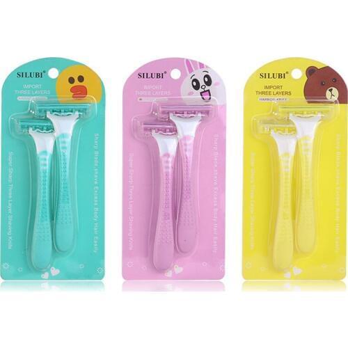 Three-layer stainless steel blade razor blade 2 sets of comb set leg shaving device for removing body hair SU263