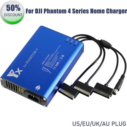 4in1 For Phantom 4 Series Home Charger for DJI Phantom 4/4 PRO/4 Advanced Battery Control+2 USB Port Quick Parallel Charging Hub