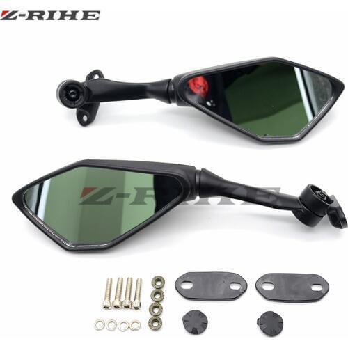 Black Universal Motorcycle Mirrors motorbike Rearview side Mirror For bmw aprilia ducati honda hyosung triumph suzuki yamaha