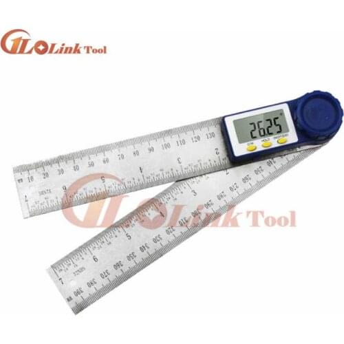 0-200mm 8inch Digital Protractor Inclinometer Goniometer Level Measuring Tool Electronic Angle Gauge Stainless Steel Angle Ruler