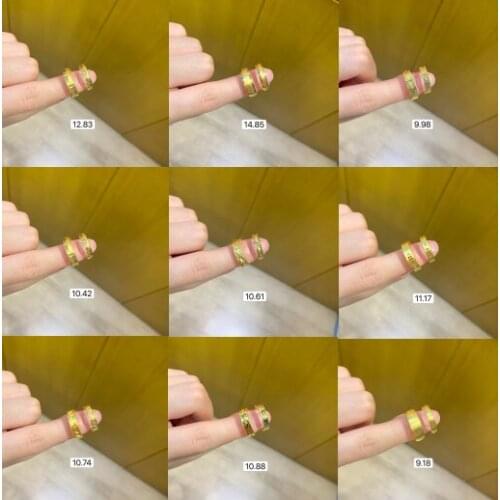 HX 24K Pure Gold Ring Real AU 999 Solid Gold Rings Elegant Shiny Heart Beautiful Upscale Trendy Jewelry Hot Sell New 2020