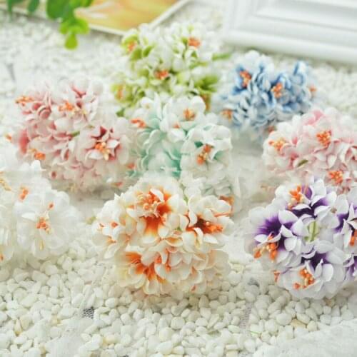 Artificial flowers Fake simulation flowers silk color daisy vine bunch floor garland mesh material