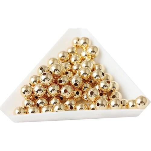 Natural Stone Light Golds Plated Hematite Round Loose Beads for Jewelry Making Diy Jewelry Bracelet making 15" Pick Size 3mm