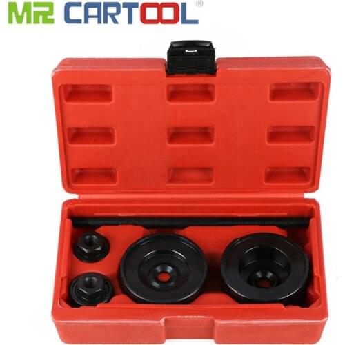 MR CARTOOL 5Pcs Rear Suspension Bush Bushing Tool Kit Car Iron Sleeve Remover Timing Special Tool For VW Audi A3