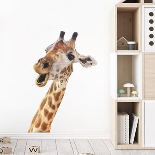Cartoon Giraffe Wall Stickers for Kids Room Children Bedroom Living Room Decoration Vinyl Wall Decal Art Mural Poster Home Decor
