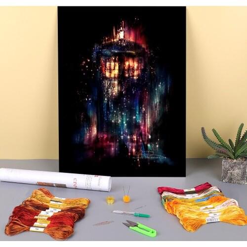 Portrait All Of Time And Space Printed 11CT Cross Stitch Set Embroidery DMC Threads Sewing Handmade Handiwork Painting Decor