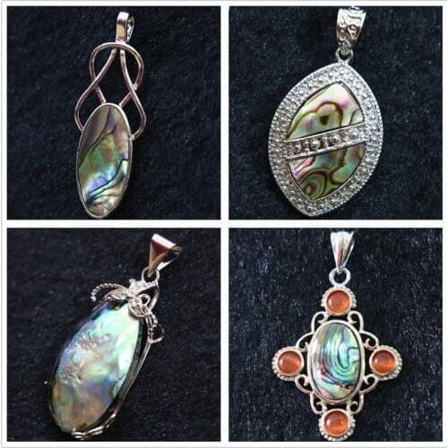 Newly arrival natural abalone shell oval pendant classcial design hot fit necklace accessories B1137