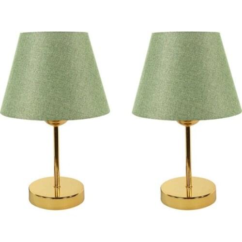 New Best Metal Flip Dual Lampshade Table Lamp Gold Green Lampshade
