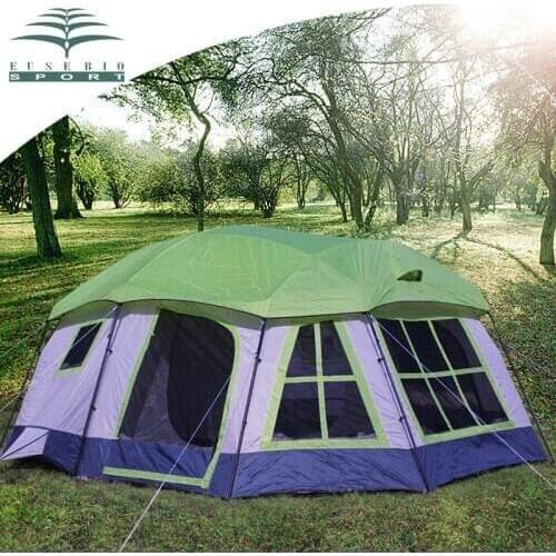 Outdoor activity marquee 8 bunk tent camping professional large-scale wind and rain tent large family outdoor tent