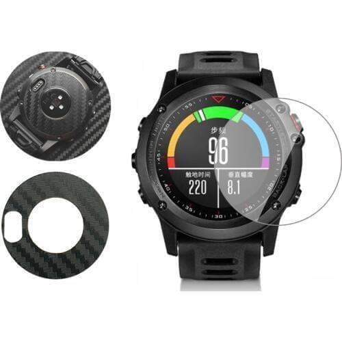 Watch Tempered Glass Film For Garmin Fenix 5 Carbon Fiber Back Screen Protector Film Cover Nice With Your Watch Band Strap