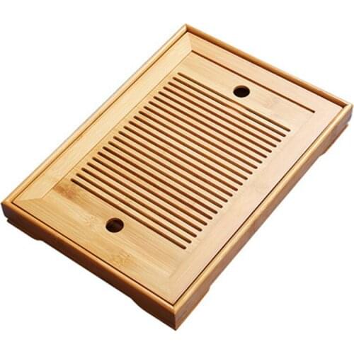 3 Style choose Chinese Kung Fu Tea Set Teaware Bamboo Tea Tray Rectangular Traditional Bamboo Puer Tea Tray Chahai Tea table