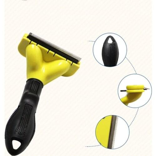 Pet Dog Hair Remover Comb Cat Hair Brush Grooming Tool Stainless Steel Fur Cleaning Soft Pet Trimmer Comb Cat Supplies