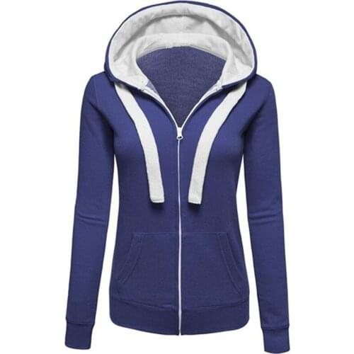 Ladies Women Men Coat Top Womens Sweatshirt 5 Colors Unisex Plain Zip Up Hooded Zipper Hoodies Sweatshirt