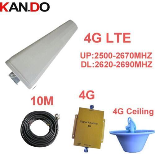 For Russia FDD 4G booster LTE 4G repeater w/ 10M cable & antenna LTE booster 4G phone booster 4G 2500-2570mhz 2620-2690mhz