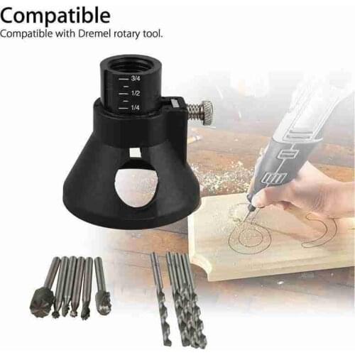 Rotary Multi Tool Cutting Guide HSS Router Drill Bits Set For Electric Grinders Router Bits Attachment Kit Horn Accessories