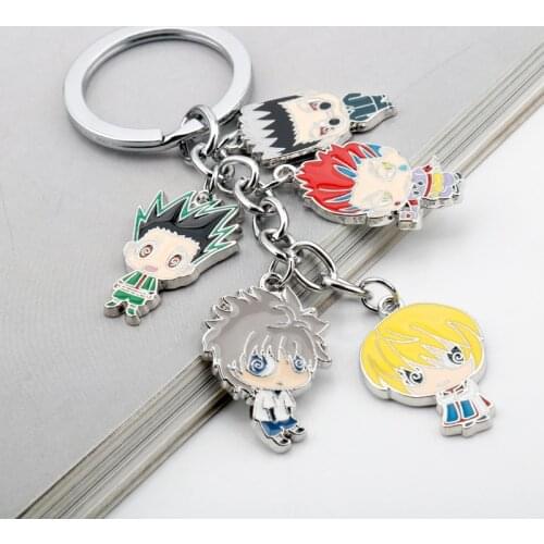Japan HUNTER x HUNTER Anime Pendant Keychains Cartoon Keyrings Bag /Car Keyrings Trendy Cosplay Keychains Jewelry Gift