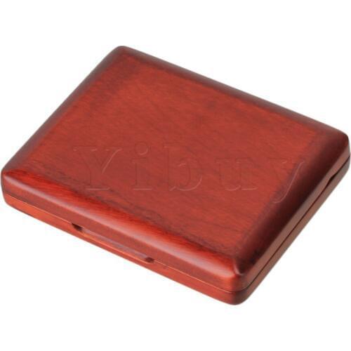 Yibuy Beautiful Wooden Oboe Reed Box Hold 6 pcs Reeds Strong Reed Case Red