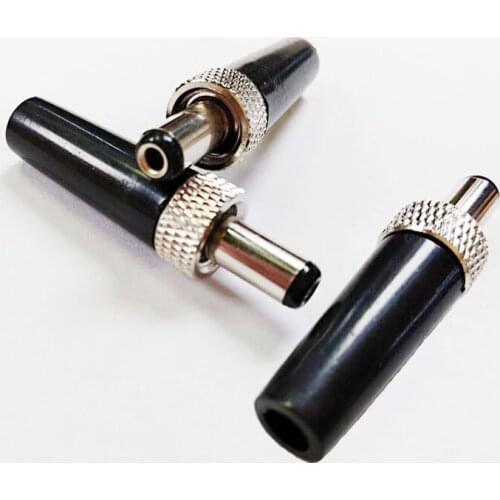 NCHTEK Lockable DC 5.5x2.1mm Power Male Plug Socket Adapter Connector With Screw Nut Locking For Cable/Free Shipping/4PCS