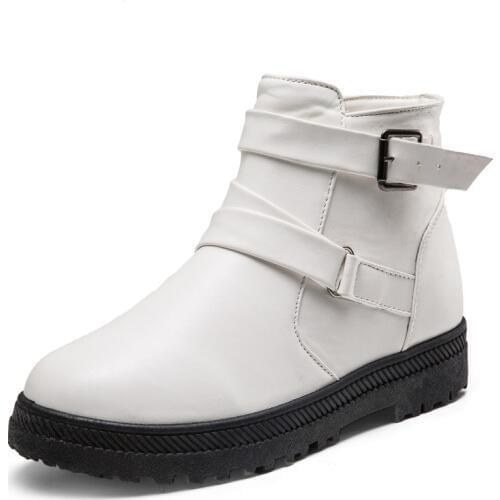 Womens Ankle Boots Autumn Winter Shoes Women Flat Casual Comfortable Warm Woman Martin Boots Plus Size 35-44 XKD2065