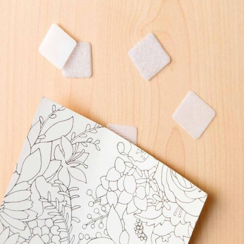 10Pairs Double-sided Adhesive Fastener Tape Hooks Loops Disks White For Handbags Shoes Clothing Umbrellas 18mm