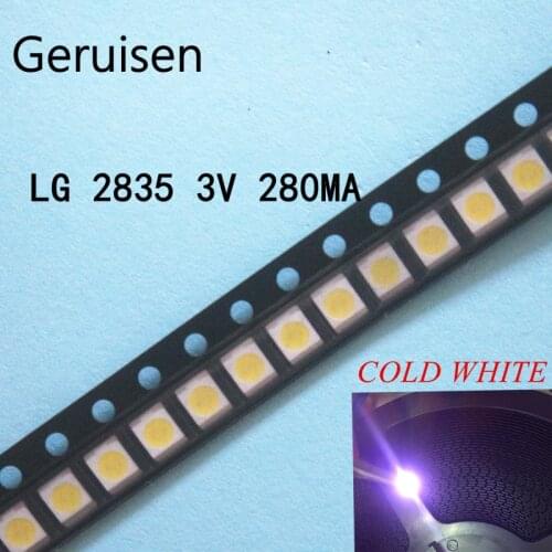 200PCSFOR LG Original LED LCD TV backlight lamp beads lens 1W 3v 3528 2835 cool white light bead