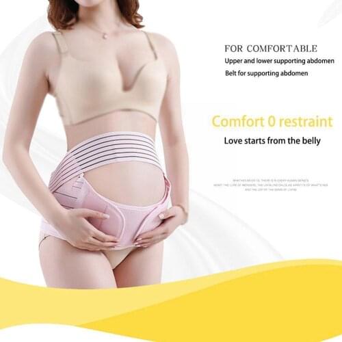 3Pcs/set Pregnant Women Lumbar Support Belt Fetal Protector Women Support Abdominal Belt Strap Breathable Adjustable Care D5V9