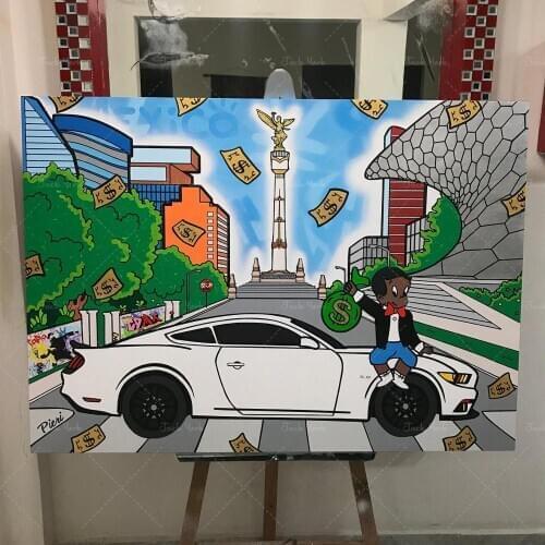 Alec Monopoly Wall Decoration Art Canvas Painting Car Dollar Poster Print Picture Decoration Living Room Home Decoration