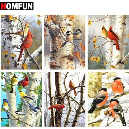 HOMFUN Full Square/Round Drill 5D DIY Diamond Painting "Animal bird scene" Embroidery Cross Stitch 5D Home Decor Gift
