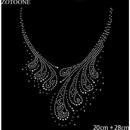 ZOTOONE Clear Strass HotFix Rhinestone Applique for Clothes Wedding Dress Decoration Crystal Hot Fix Rhinestones for Needlework