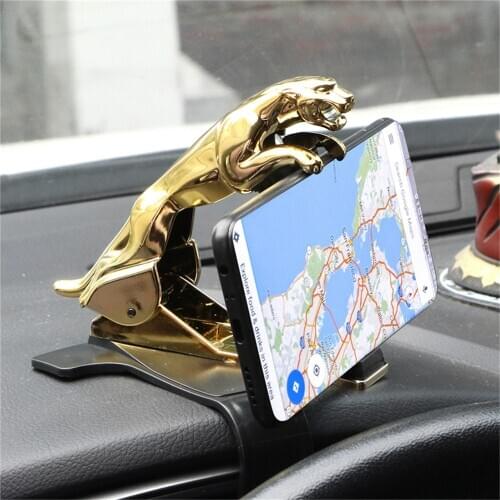 Car Phone Holder Leopard Design Cellphone GPS Stand 360 Degree Mount Adjustable Clip Holder Accessories Support