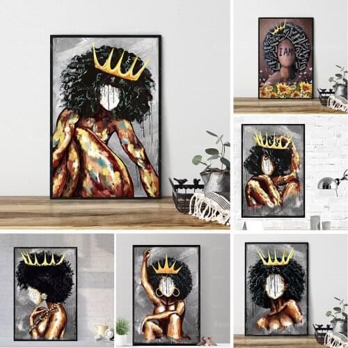 Black Queen Poster - Affiche afro-américaine de fille noire, affiche de femme noire, cadeau pour l’impression noire d’affiche, i