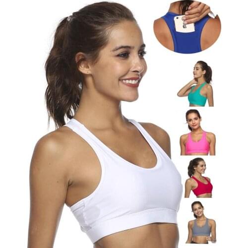 Wire Free Bra Quality Breathable Wholesale Quick Dry Sport Bra Popular Pocket Fitness Plus Size Bras For Fat Women