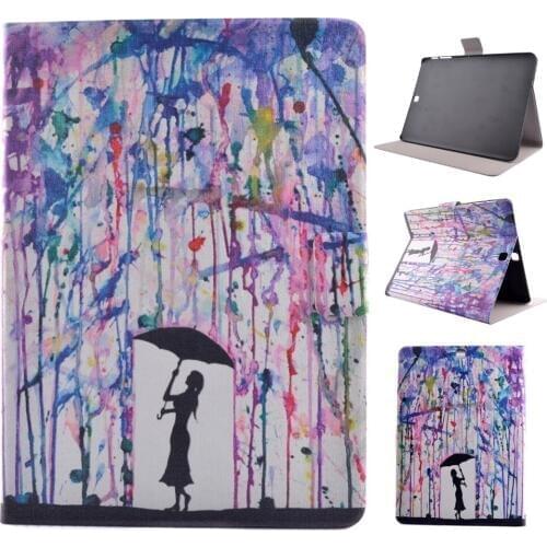 Print Stand PU Leather Sleeve Cover Shell Funda Case For Samsung Galaxy Tab S2 9.7 T810 T815 T813 T819 SM-T810 SM-T815 +Film+Pen