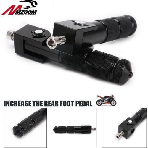 Black Motorcycle Parts CNC Aluminum Universal Motor Bike Folding Footrests Footpegs Foot Rests Pegs Rear Pedals For BMW Honda
