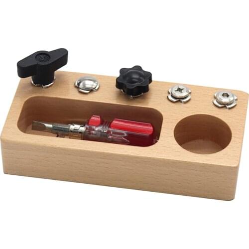 Wooden Screw Driver Board Basic Skills Bead Game Nuts Screw Bolts Set Birthday Giftsrs Child Screwdriver Board Montessori Toy