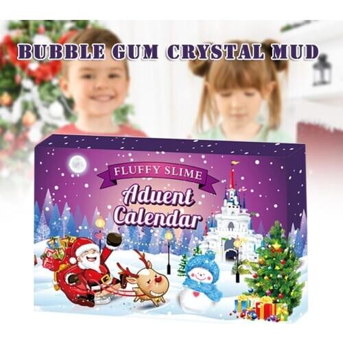 HOT Kids Christmas Advent Calendar DIY Slime Kit Crystal Mud 2020 Holiday Set for Girls Boys NDS