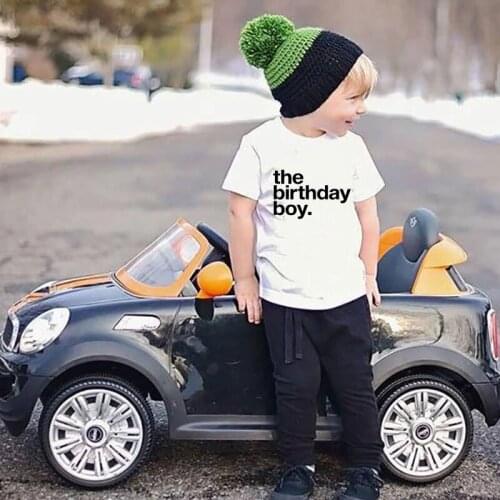 The Birthday Boy Summer Fashion Unisex T-shirt Children Boy Short Sleeves Tees Birthday T Shirt Summer Clothes Print Street Wear