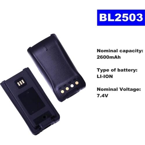 7.4V 2600mAh LI-ION Radio Battery BL-2503 For HYT Walkie Talkie PD780/PD780G PD700/PD700S Two Way Radio