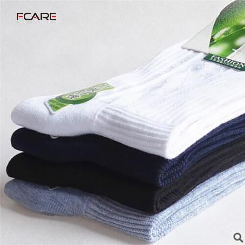 Fcare 10PCS=5 pairs bamboo fiber autumn winter stripe socks cotton sokken calcetines hombre meias masculino