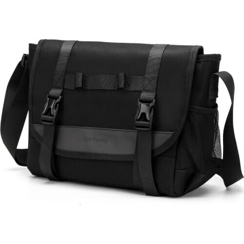 New Messenger Bag Fashion Multifunctional Shoulder Bag Black Bag Mens Bag Waterproof and Easy To Match