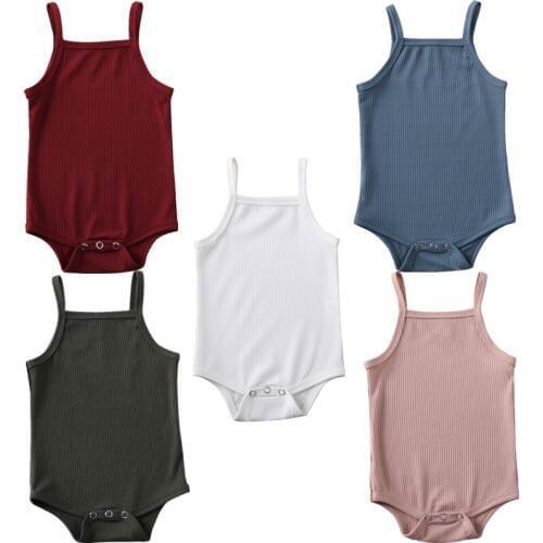 NEW 2020 Newborn Baby Boy Girl Sling Romper Bodysuit Jumpsuit Outfit Clothes Set