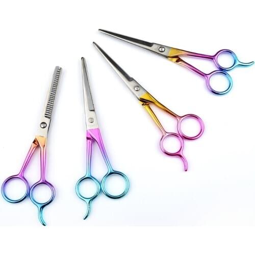 6inch Pet Grooming Flat Teeth Scissors Stainless Steel Teeth Scissor Dog Cat Hair Trimmer Cutting Shears Hair Beauty Tools