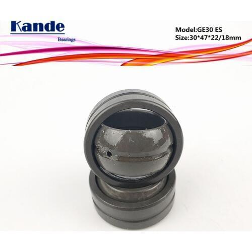 Kande Bearings GE30ES Radial spherical plain bearings (bulk eye bearings) 2pcs GE30 ES 30*47*22(18)mm GE30