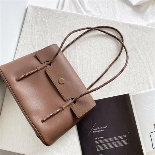 Soft Genuine Leather Bag Handbags Elegent Cowhide Hobos Shoulder Bag Female Tote Simple Casual Retro Lady Shoulder Bags