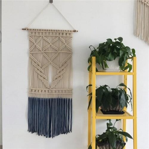 Vintage Boho Style Tapestry Handmade Tapestry Wall Hanging Decoration For Living Room Kid Room Cotton Linen tassel Tapestry