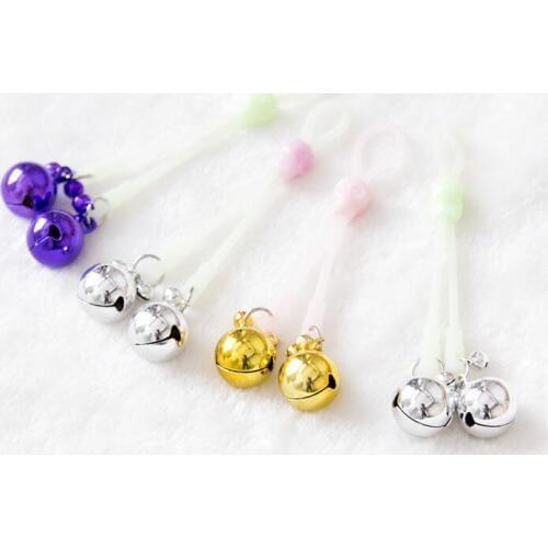 Skull bells Nipple Clamps Adult Game nylon Breast clips noctilucent Breast Stimulator Sex Flirt Toys Adult Products For Lovers